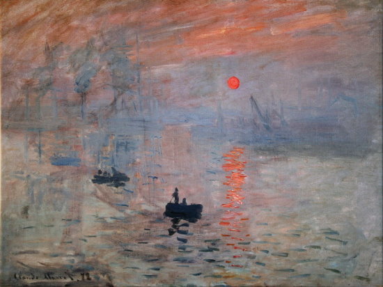 Tela Claude Monet, Impresin, sol naciente