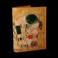 Porte-cartes Dainetto et cuir Klimt : le baiser