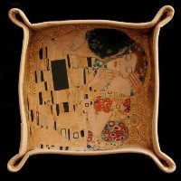 Vaco-bolsillo Klimt en cuero y Dainetto : El beso