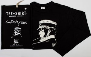 T-shirt Hugo Pratt : Cigarrillo Negro, Mangas largas