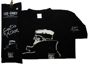 T-shirt Hugo Pratt : Nocturne Noir, manches courtes