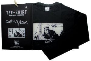 T-shirt Hugo Pratt : Port Ducal Negro, mangas largas