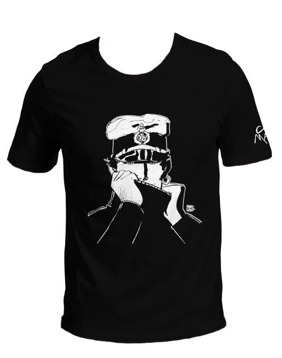 T-shirt Corto Maltese de Hugo Pratt : El Marino (Negro)