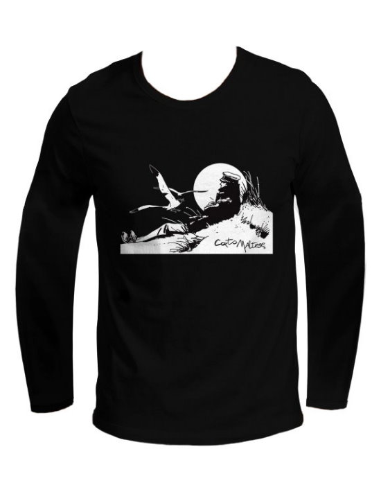 T-shirt Corto Maltese de Hugo Pratt : Marino sobre la duna (Manga Larga)