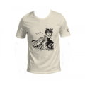 Corto Maltese T-shirt of Hugo Pratt : Dans le vent (Ecru)