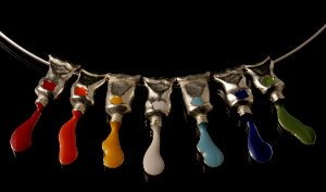 Arman jewel : Necklace 7 tubes de gouache