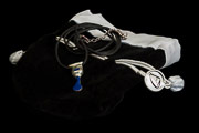 Arman (Armand Fernandez) pendant : Tube de gouache bleu (velvet purse)