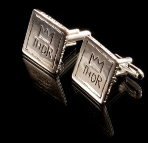 Jean-Michel Basquiat Cufflinks : Charles the First (Silver color)