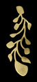 Spilla ispirata all'opera di Alexander Calder : Ramo (dorato) (dettaglio 1)