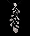 Pendant inspired by the work of Alexander Calder : Branch (silver finish)