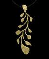 Pendant inspired by the work of Alexander Calder : Branch (gold finish)