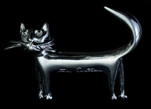 Jean Cocteau Jewel : Brooch : Cat (silvery)