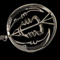 Jean Cocteau signed pendant : Astrology (silver finish), back
