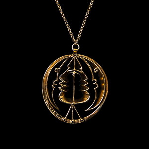 Jean Cocteau Jewel : pendant : Astrology (gold finish)