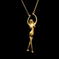 Colgante firmado Jean Cocteau : La bailarina (dorado)
