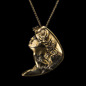 Jean Cocteau Jewel : pendant : Orpheus (gold finish)