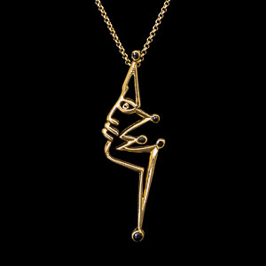 Jean Cocteau Jewel : pendant : Visage (gold finish)