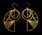 Da Vinci earrings : Sketches n°1 (gold finish)