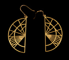 Da Vinci earrings : Sketches n°2 (gold finish)