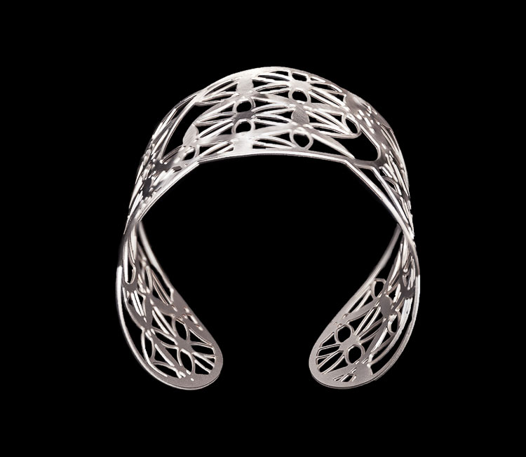 Brazalete De Vinci : Lúnulas (plateado) (detalle 2)