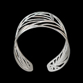 Dufy bracelet cuff : Leaves (Silver finish) (detail 2)