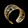 Dufy bracelet cuff : Leaves (Gold finish)