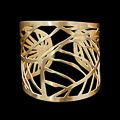Dufy bracelet cuff : Leaves (Gold finish) (detail 1)