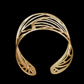 Dufy bracelet cuff : Leaves (Gold finish) (detail 2)