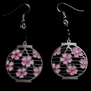 Hiroshige earrings : Japanese lantern
