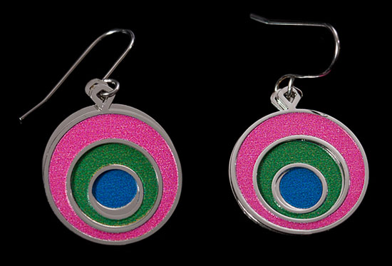 Kandinsky earrings : Concentric circles