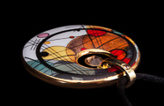 Kandinsky pendant : Circles in a Circle, Crystal Circle, detail n°1