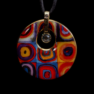 Kandinsky Jewel : amulett pendant : Color Study, Crystal Circle