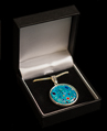 Gustav Klimt pendant : Art Nouveau (turquoise) (box)