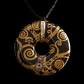 Klimt pendant : Fulfillment, (back of the jewel)