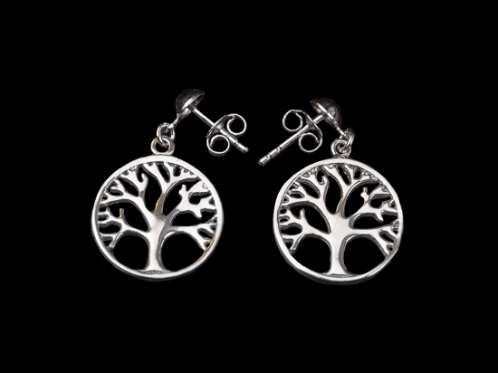 Gustav Klimt Silver earrings : The tree of life (Silver)