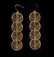 Klimt earrings : Art Nouveau (gold finish)
