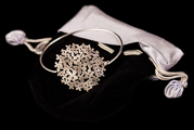 Klimt bracelet : Flower Garden (silver finish)