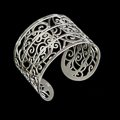 Klimt bracelet cuff : The tree of life (Silver finish)