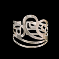 Klimt bracelet cuff : Volutes (Silver finish) (detail 1)