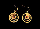 Gustav Klimt earrings : Art Nouveau spirals (gold finish)