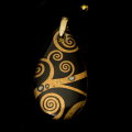 Klimt pendant : The tree of life, (back of the jewel)