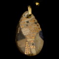 Klimt pendant : Sea Serpents, (back of the jewel)