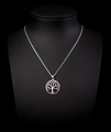 Gustav Klimt Silver pendant : Tree of life (circle) (Silver), detail n°2