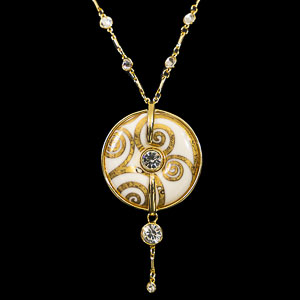 Lavallière necklace Gustav Klimt : Pendentif The tree of life