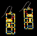 Piet Mondrian earrings : Broadway Boogie Woogie