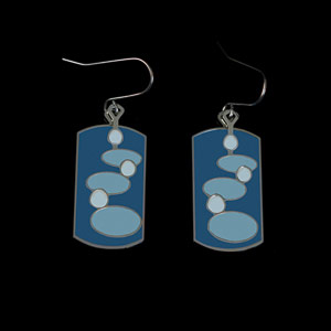 Claude Monet earrings : Nympheas (blue)