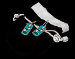 Claude Monet earrings : Nympheas (turquoise) (detail))