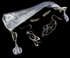 Boucles d'oreilles Jackson Pollock : Ghosts (silver) (pochette velours))