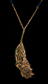Louis C. Tiffany pendant : Peacock feather