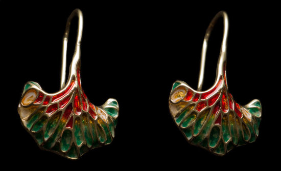 Boucles d'oreilles Tiffany : Fleur de pavot